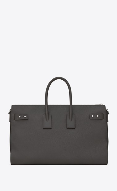 SAINT LAURENT Sac De Jour Supple Damen weiche sac de jour dufflebag 36h aus asphaltgrauem narbenleder b_V4